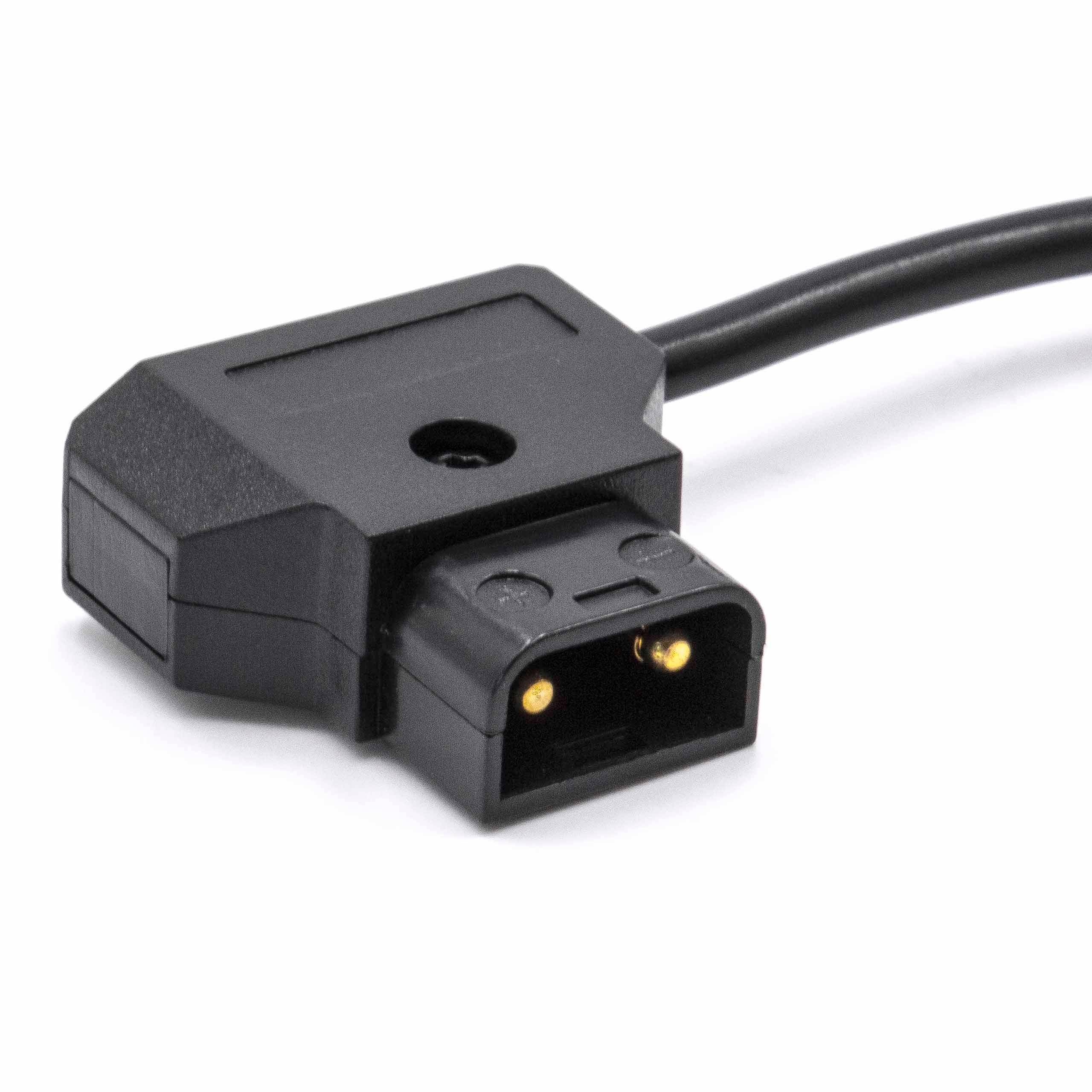 vhbw D-Tap Kabel kompatibel mit Hirose 12 Pin, Olympus OM-D EM-5 Kamera, Objektiv -1 m, Schwarz