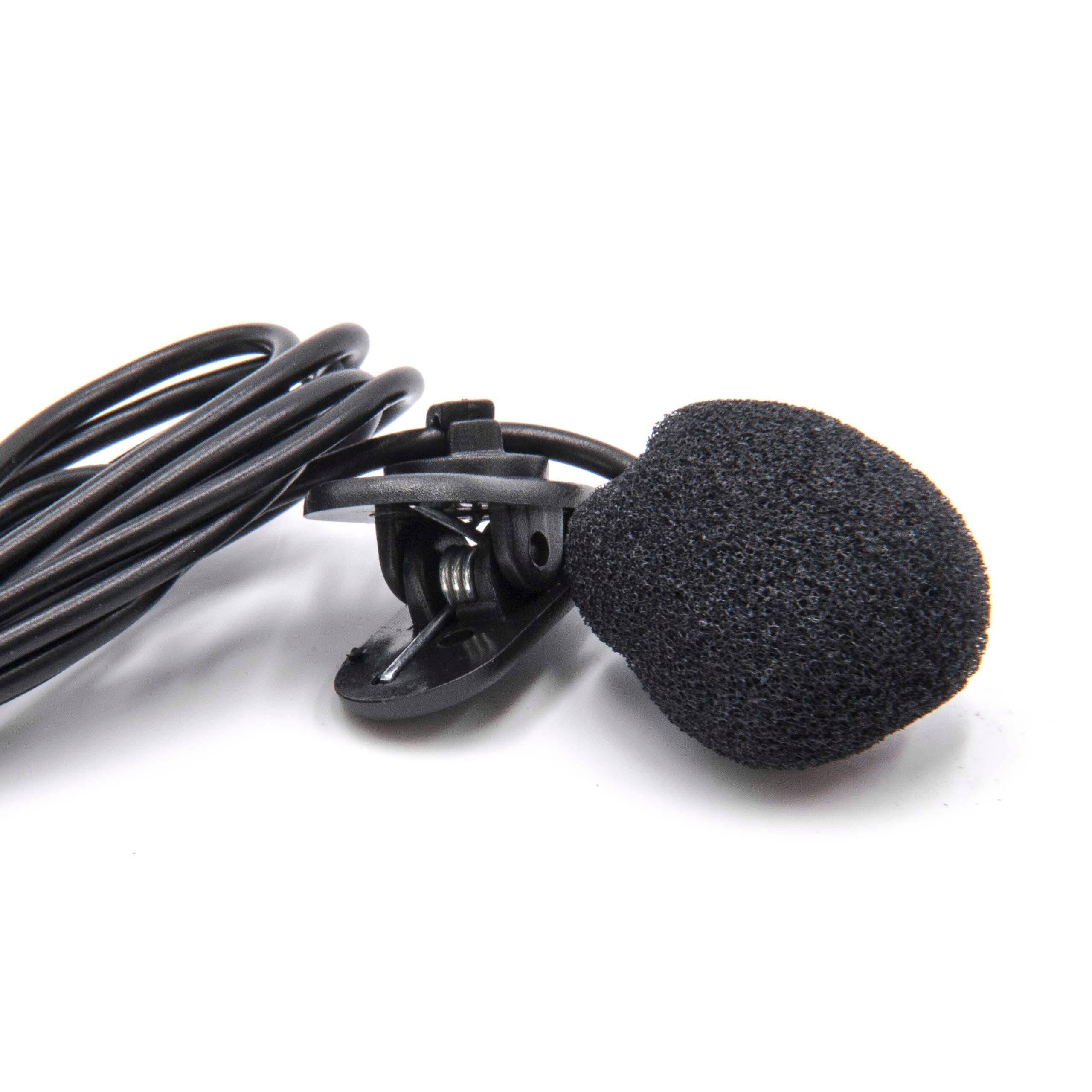 vhbw Lavalier Mikrofon für Handy, Smartphone - Externes Lapel Mic mit 3,5 mm-Anschluss, Schwarz