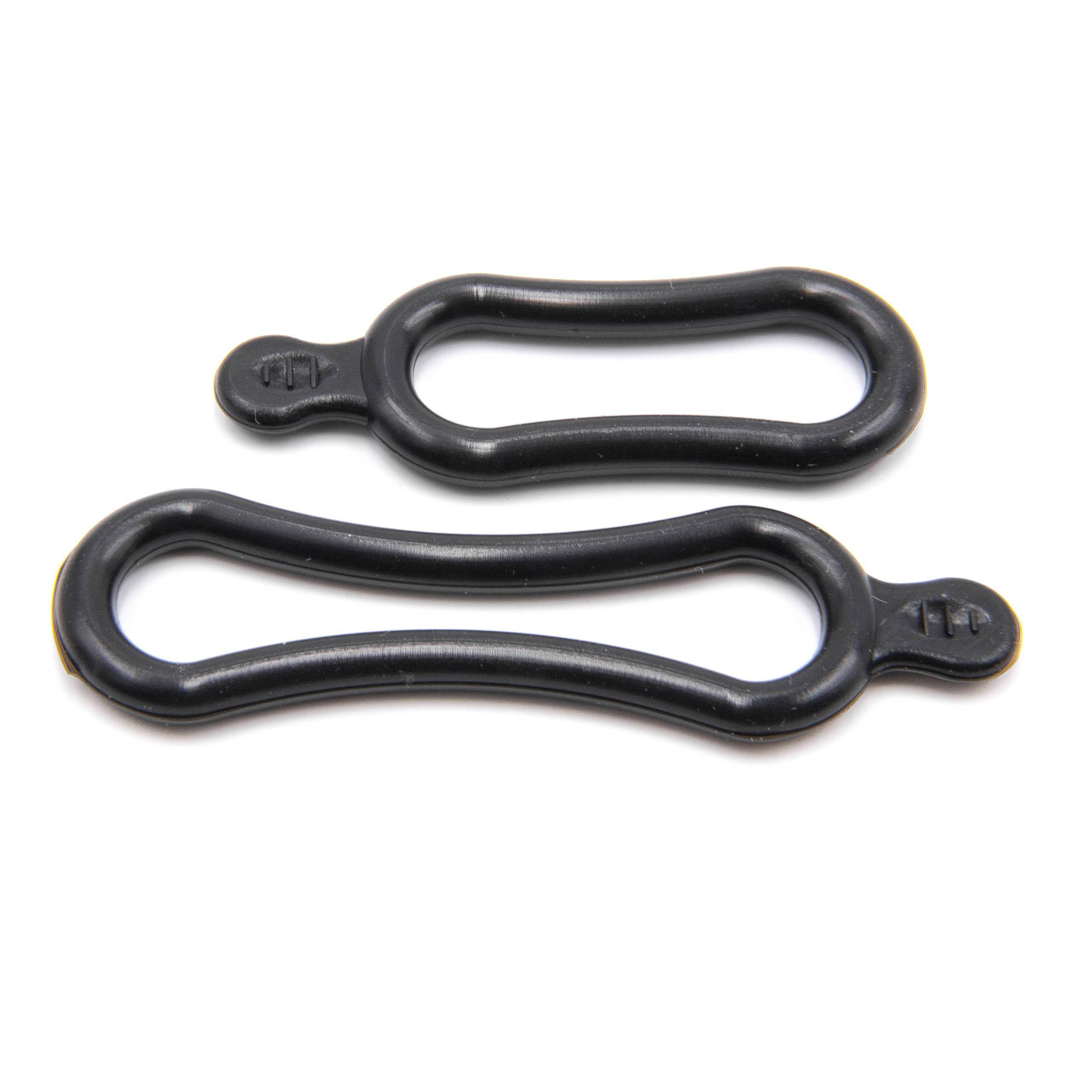 vhbw 2x Gummiband für diverse Fahrrad-Lampen, -Lichter - Befestigungs-Set (1x groß, 1x klein), Schwarz