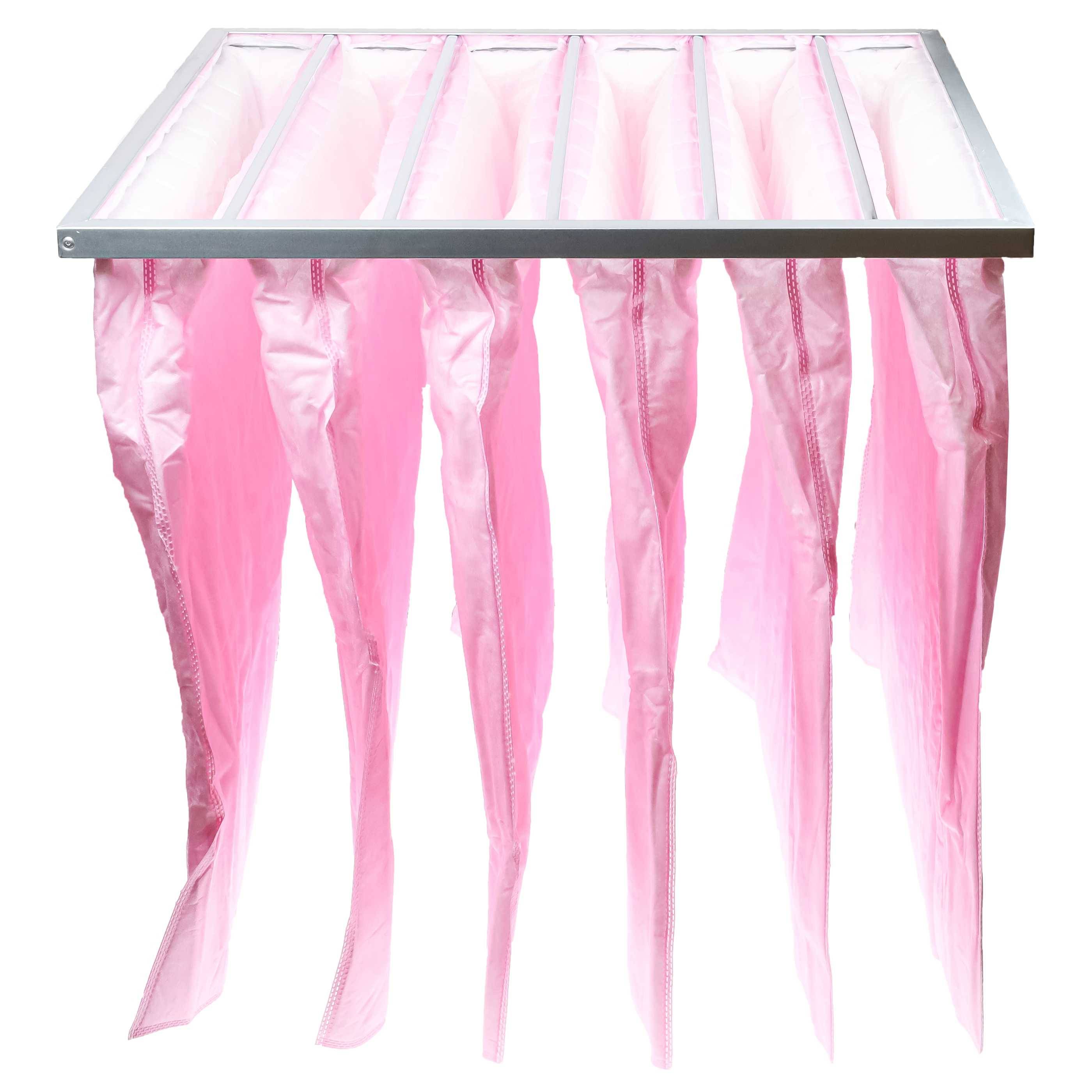 vhbw Taschenfilter für Klima- und Lüftungsanlagen - Filter F7, 59,2 x 59,2 x 60 cm Rosa