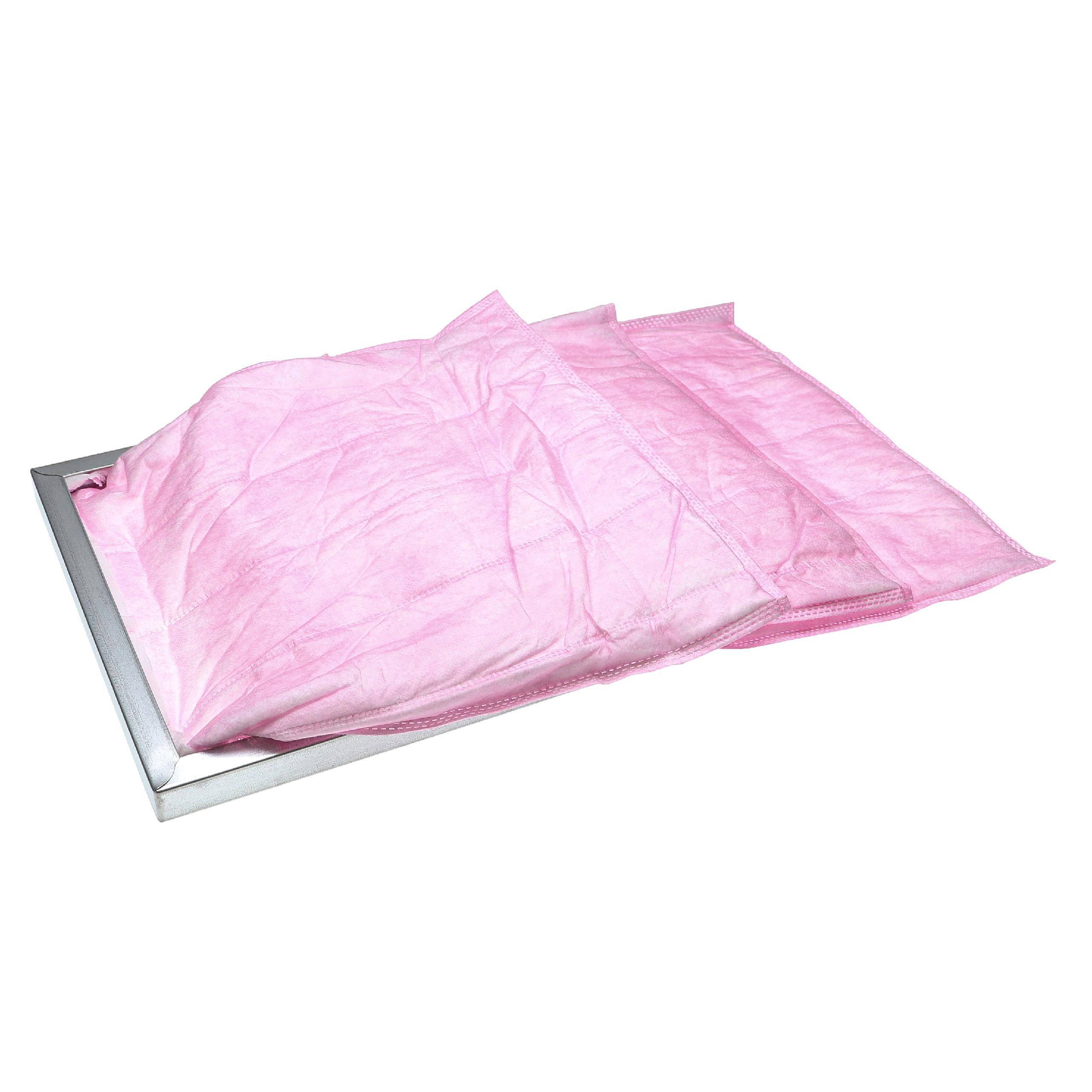 vhbw 5x Taschenfilter Ersatz für Nilan F003997 für Klima- und Lüftungsanlagen - Filter F7, 28,7 x 28,7 x 36 cm, Rosa