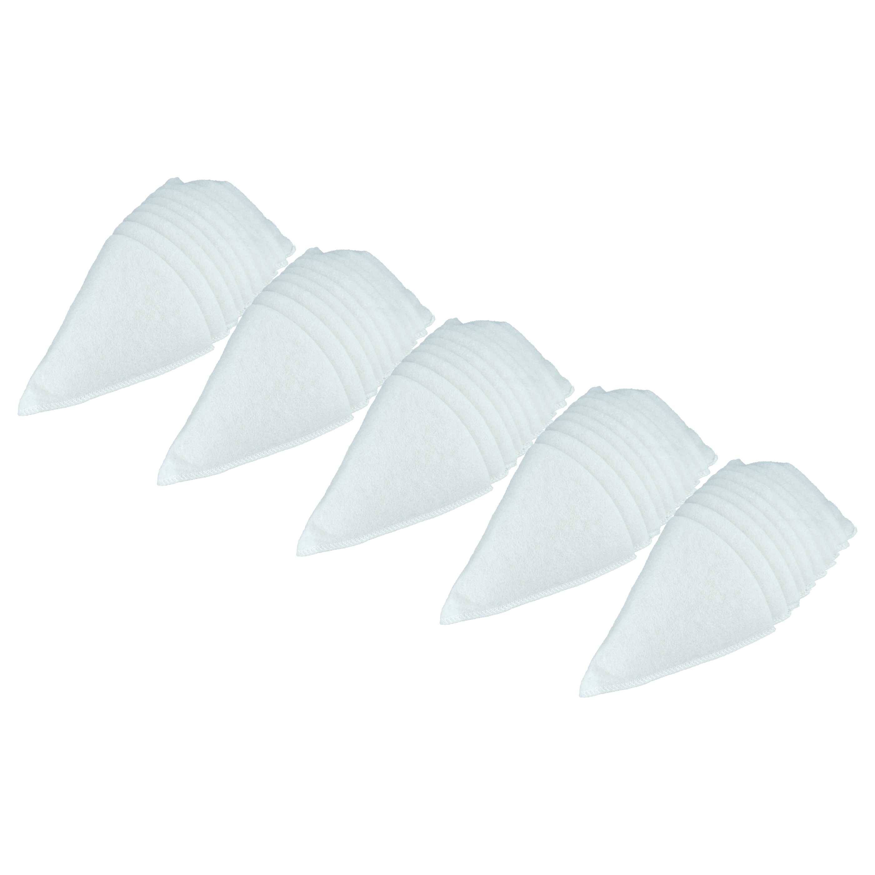 vhbw 50x Kegelfilter für Lüftungsanlage z.B. kompatibel mit Zehnder - Abluftfilter G4, DN 100 Weiß