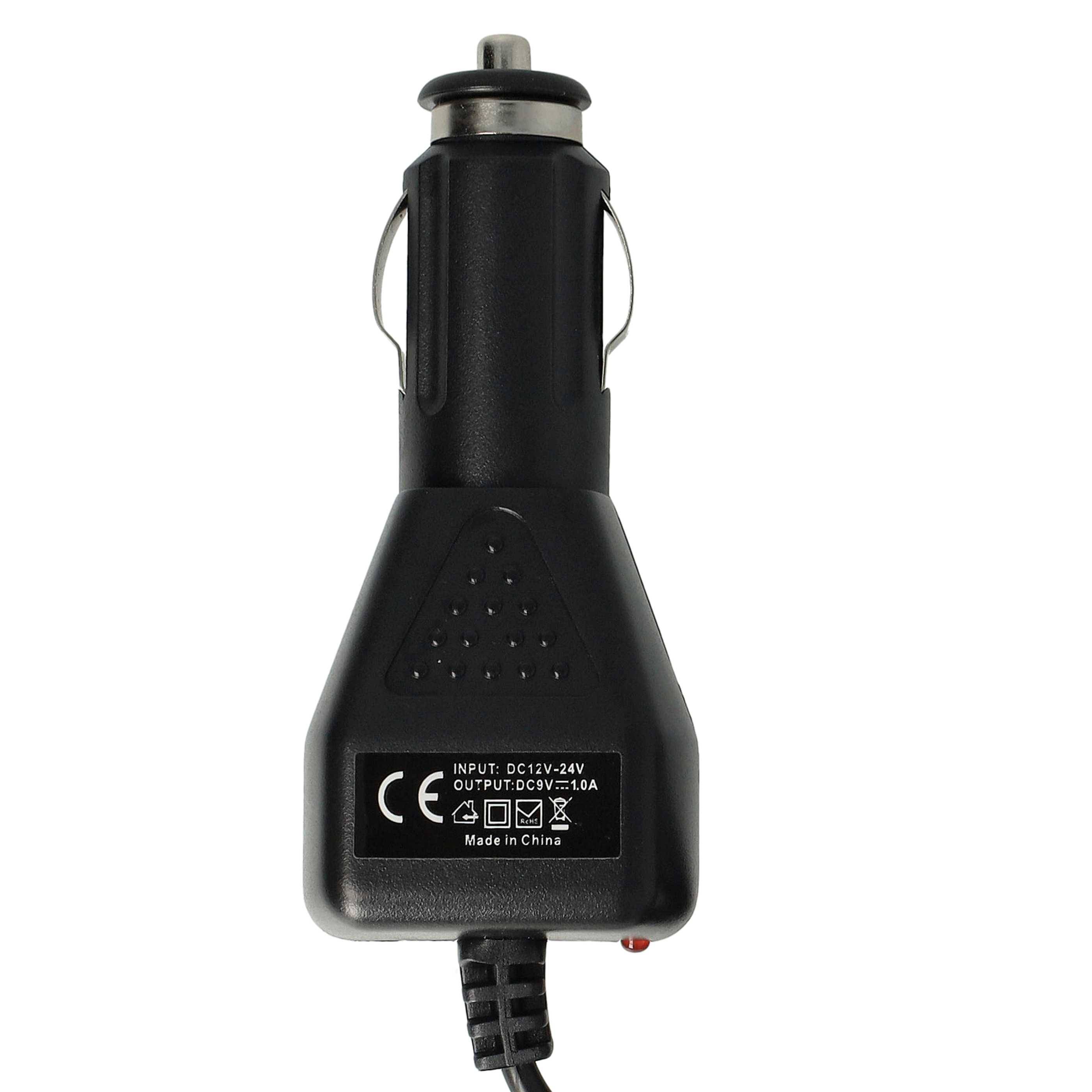 vhbw KFZ-Ladekabel kompatibel mit Philips AY4132-05, AY4133, DVD-PD7030, PD7000C, PD7015 DVD-Player - 12V Ladegerät, Schwarz