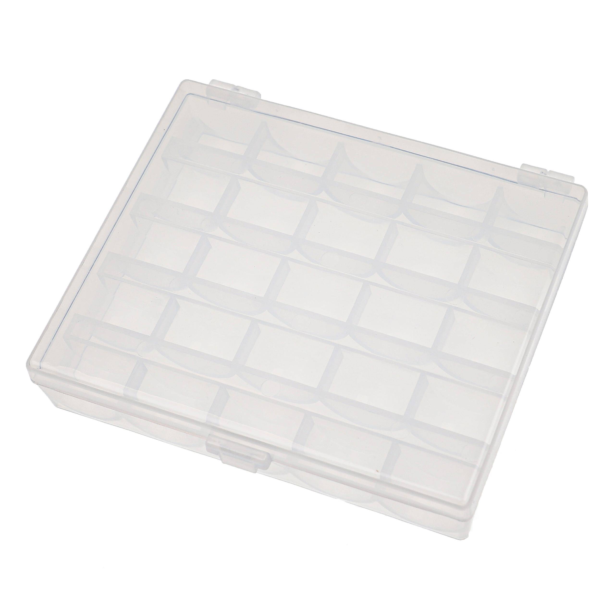 vhbw Aufbewahrungs-Box kompatibel mit Janome 1612, 1814, 1812, 1810, 1722, 1714, 1622, 1806, 1804, 1803, 1780 Nähmaschinen-Spulen - Leer