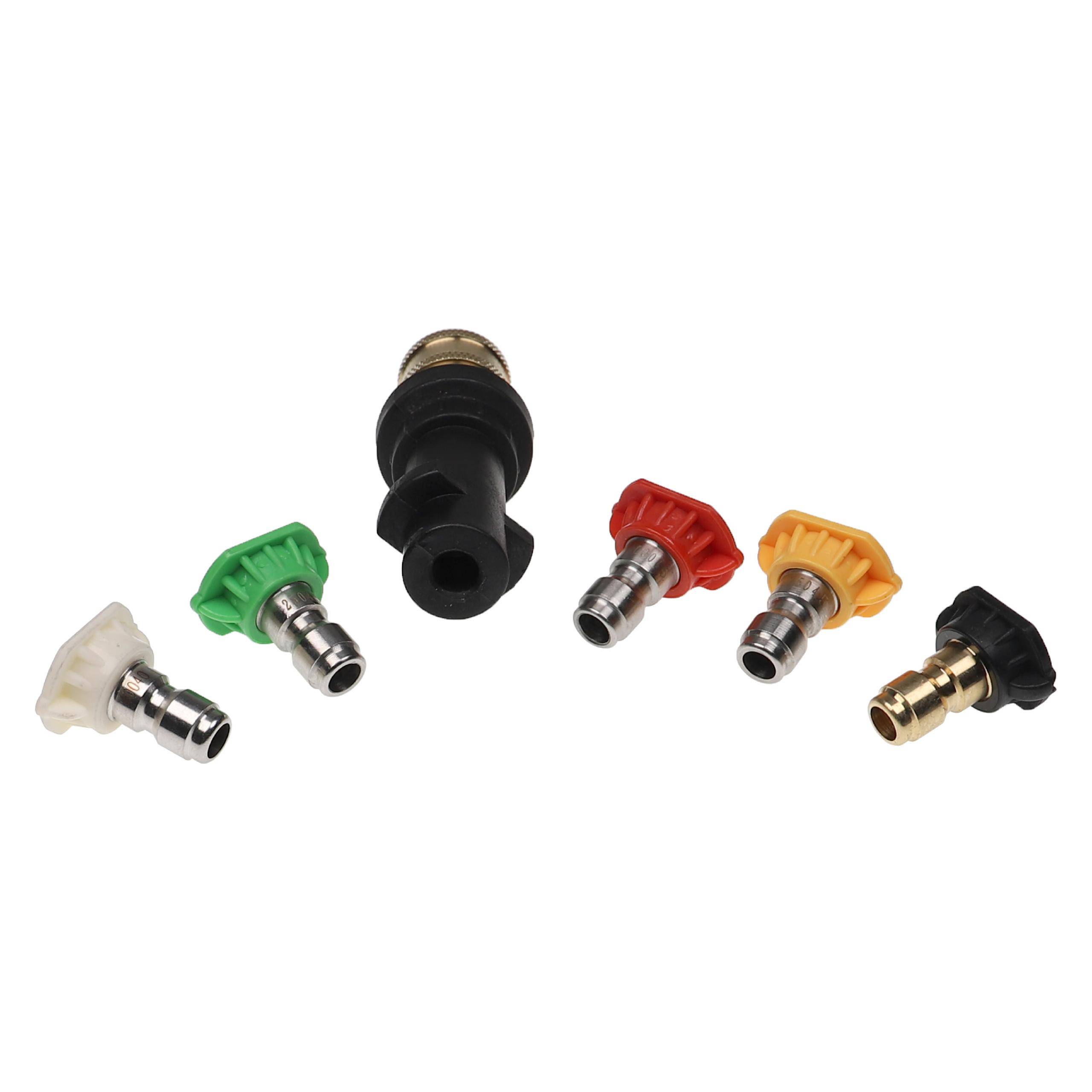 vhbw 6-tlg. Zubehör-Set kompatibel mit Kärcher K2, K3, K4, K5, K6, K7 Hochdruckreiniger - Adapter, Sprühaufsatz
