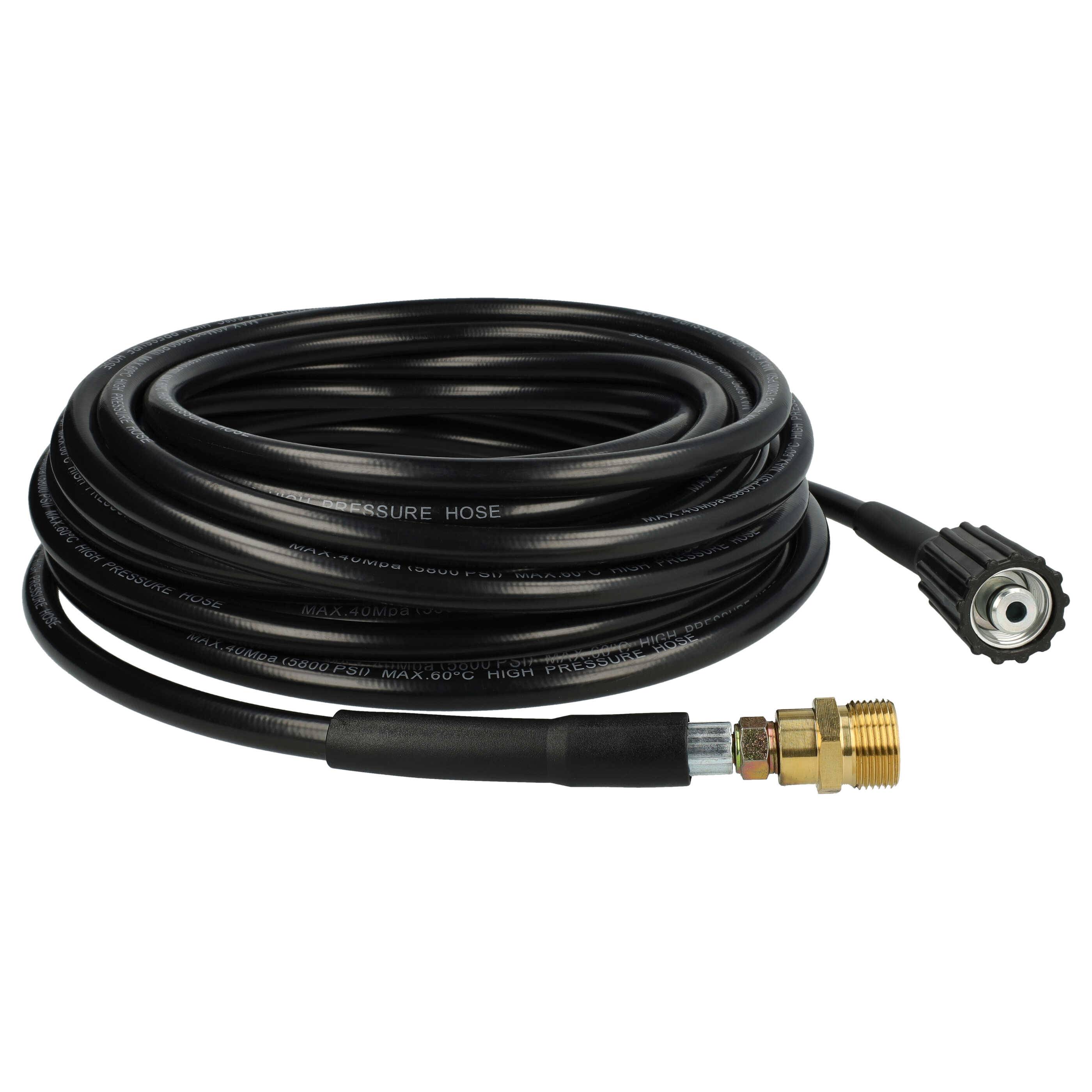 vhbw 15 m Verlängerungsschlauch kompatibel mit Kärcher K 2.00 plus | K 2.01, G 7.10 M, K2 Hochdruckreiniger mit M22 x 1,5 Gewindeanschluss Schwarz