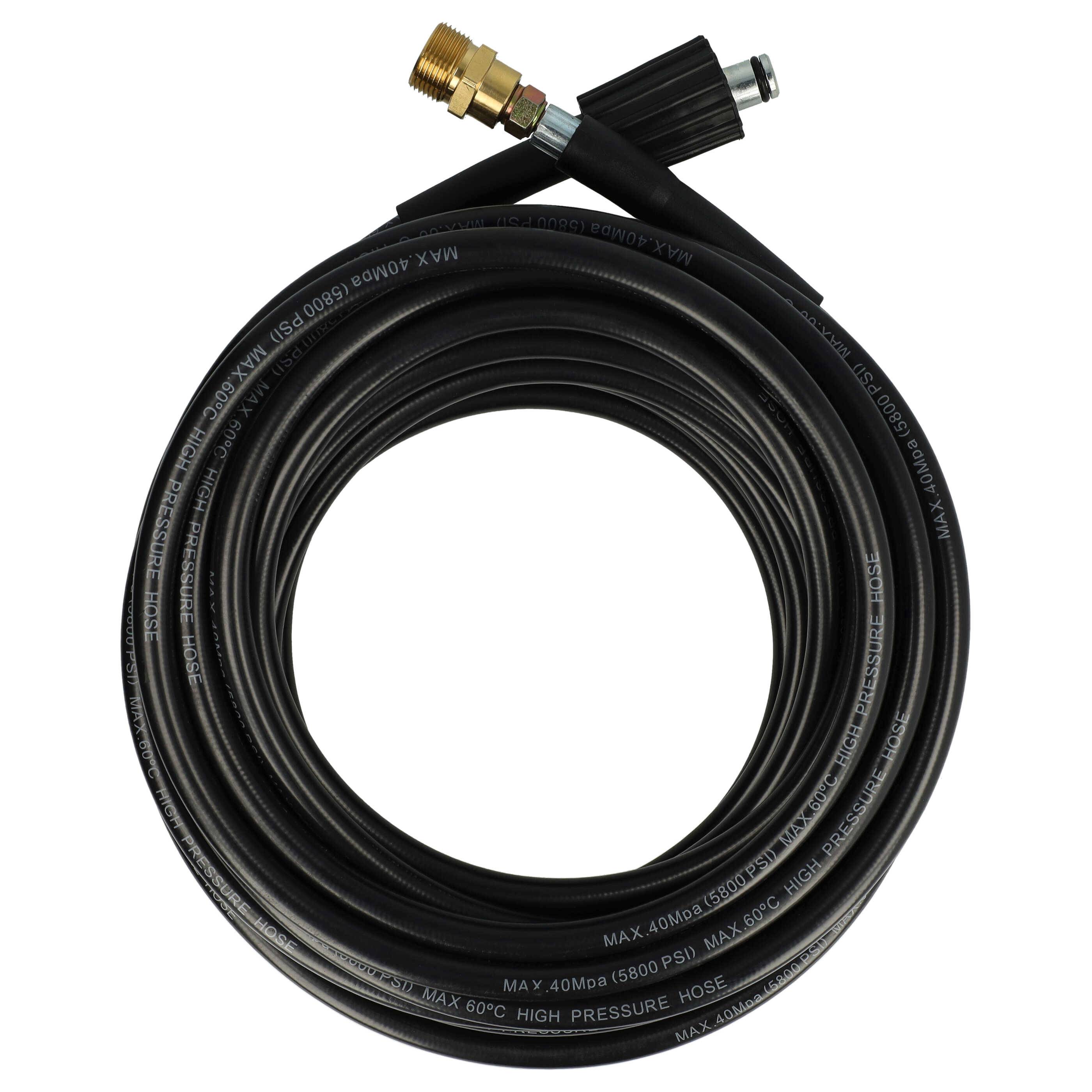 vhbw 15 m Verlängerungsschlauch kompatibel mit Kärcher K 2.02, K 2.03 plus, K 2.06 plus Hochdruckreiniger mit M22 x 1,5 Gewindeanschluss, Schwarz