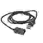 vhbw USB-Verlängerungskabel kompatibel mit Nike SportWatch GPS Smartwatch, Fitness-Tracker, Sport-Uhr - USB-Kabel, Schwarz, 100 cm