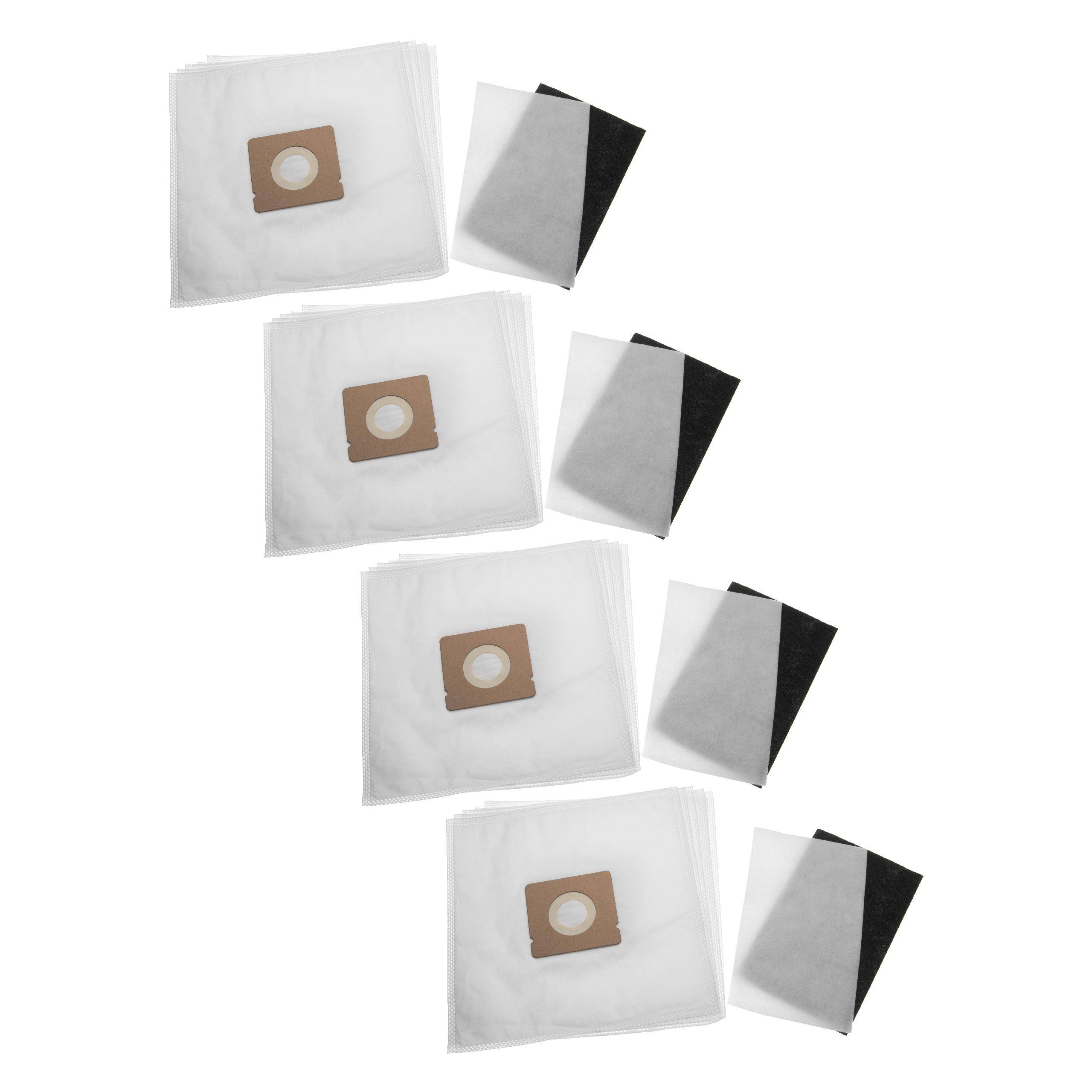 vhbw 24-tlg. Filter + Beutel (Mikrovlies) Set kompatibel mit Rowenta RO1717R1/4Q0, RO17114A/4Q0, RO171701/4Q0 Staubsauger