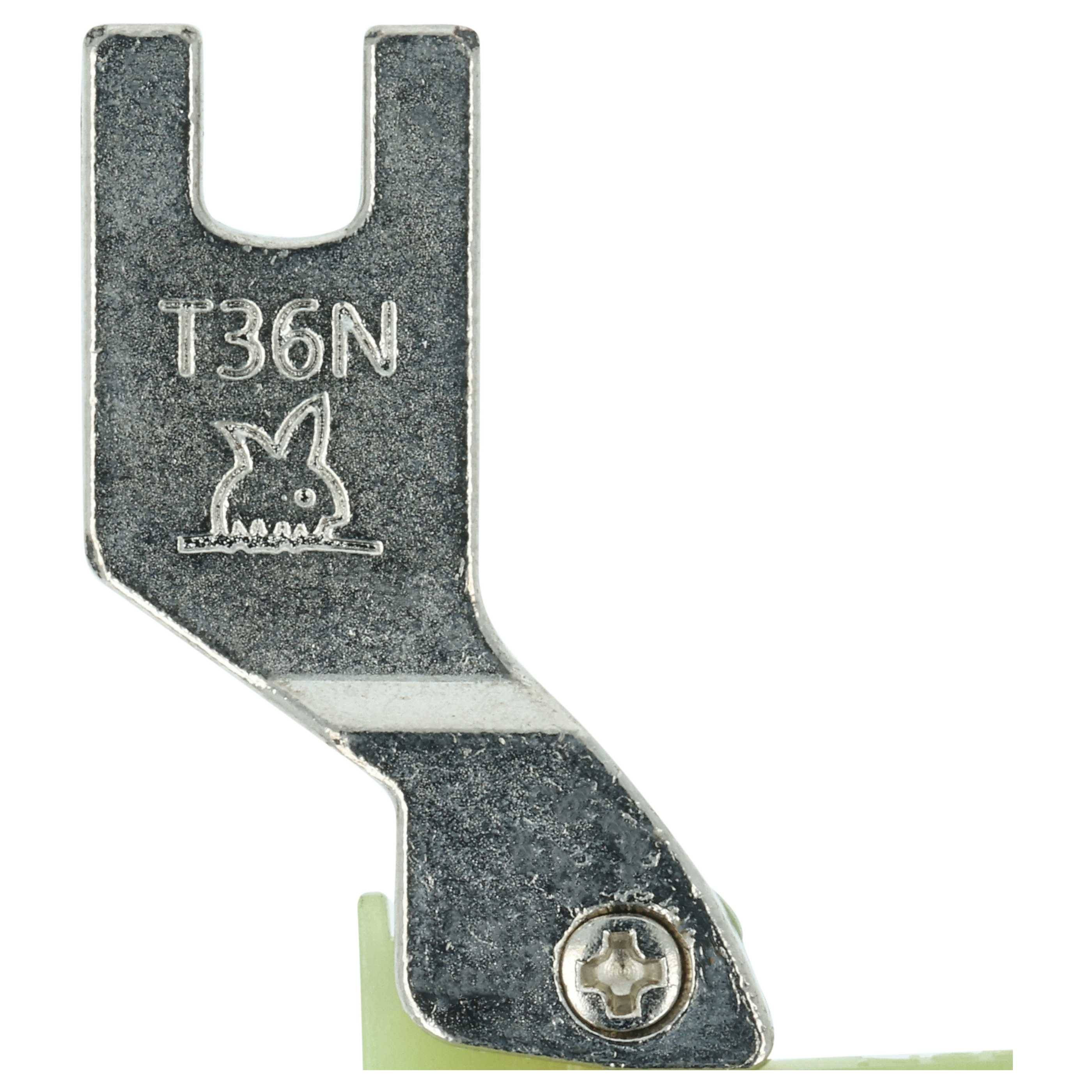 vhbw Reißverschlussfuß T36N, rechts kompatibel mit Juki DDL-8700, TL98E, DDL-5600, DDL-5550, DDL-8500, DDL-8300 Industrienähmaschine