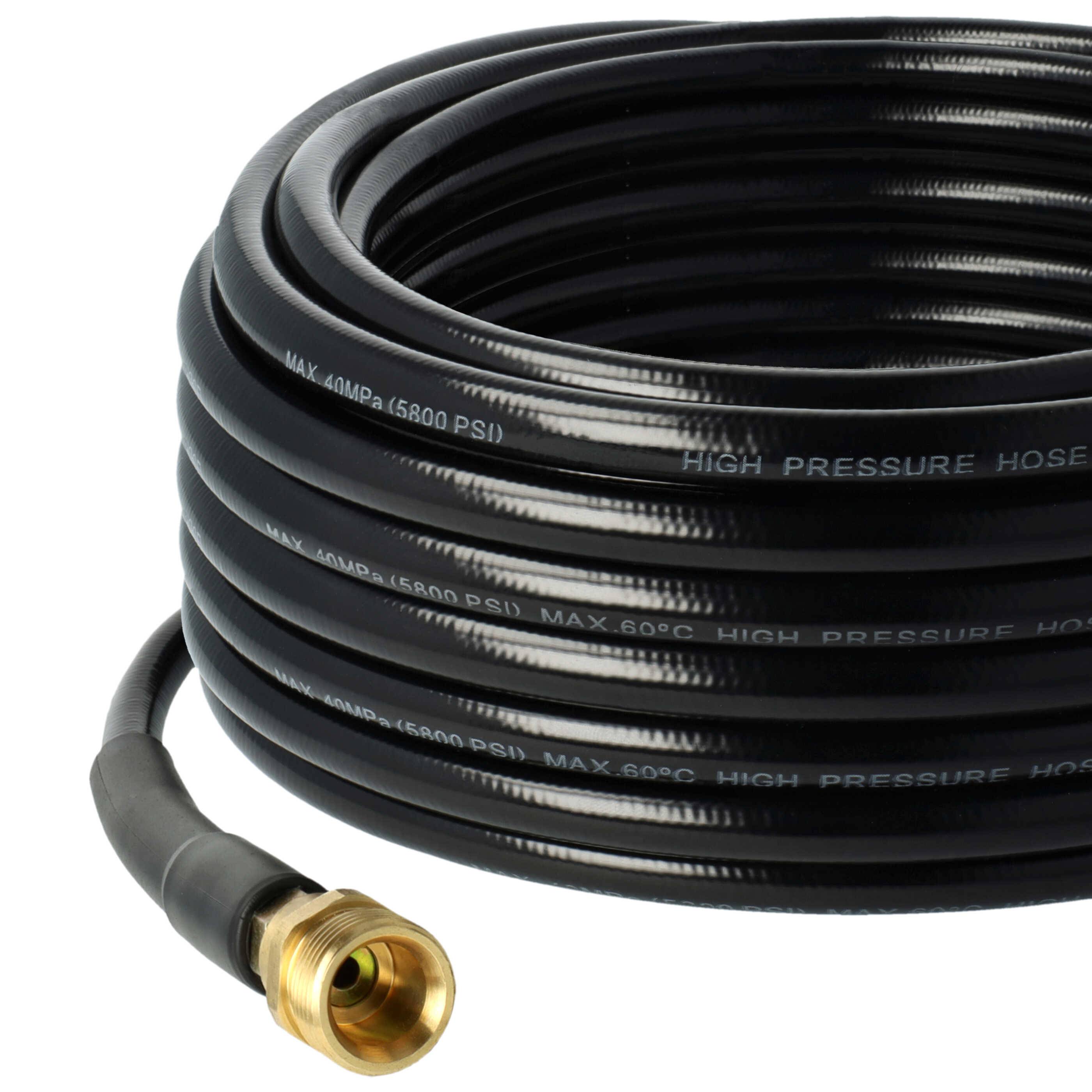 vhbw 20 m Verlängerungsschlauch kompatibel mit Kärcher K 2.08 D plus, K 2.08 M T 50 Hochdruckreiniger mit M22 x 1,5 Gewindeanschluss, Schwarz