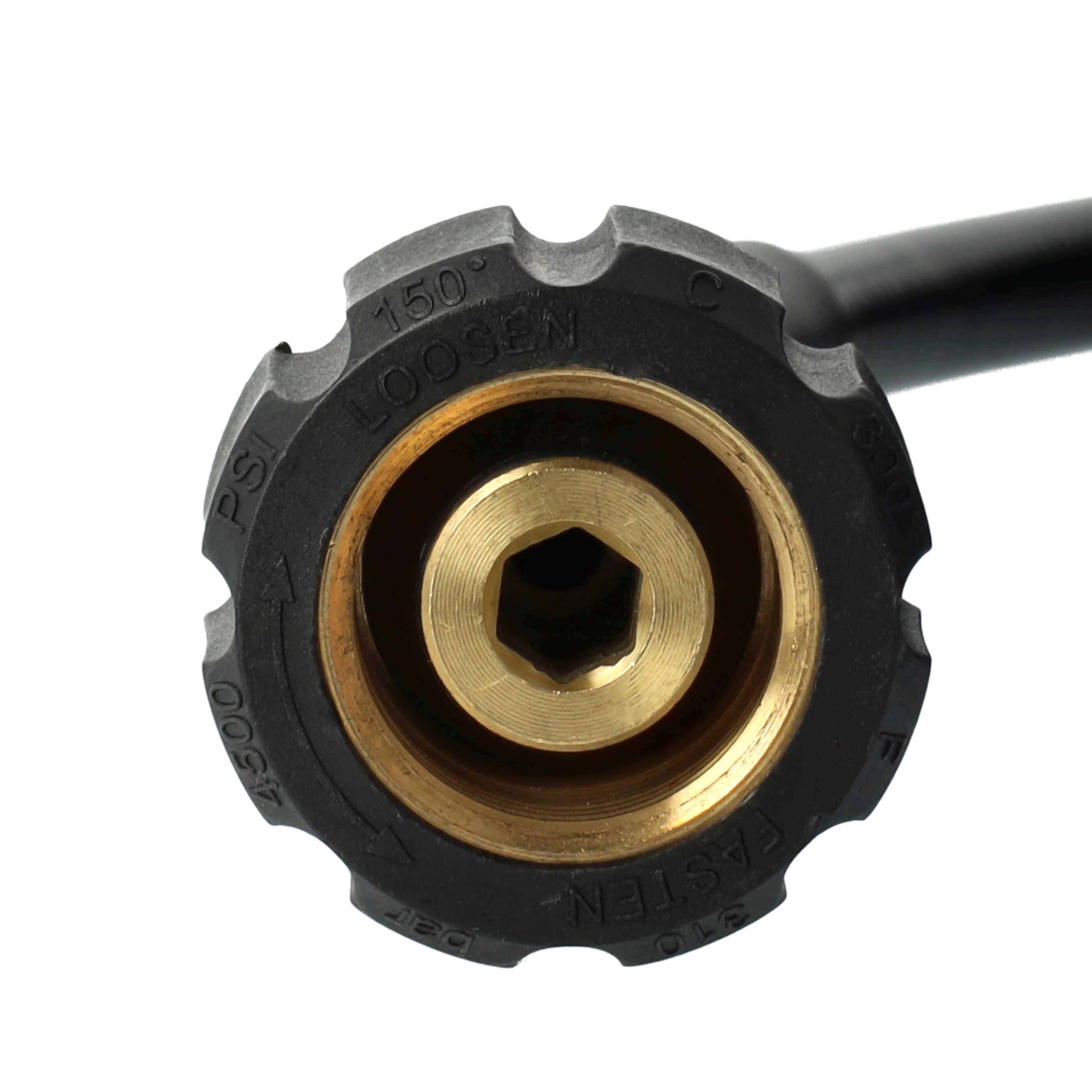 vhbw 10 m Verlängerungsschlauch kompatibel mit Kärcher K 2.08 D plus, K 2.08 M T 50 Hochdruckreiniger mit M22 x 1,5 Gewindeanschluss, Schwarz