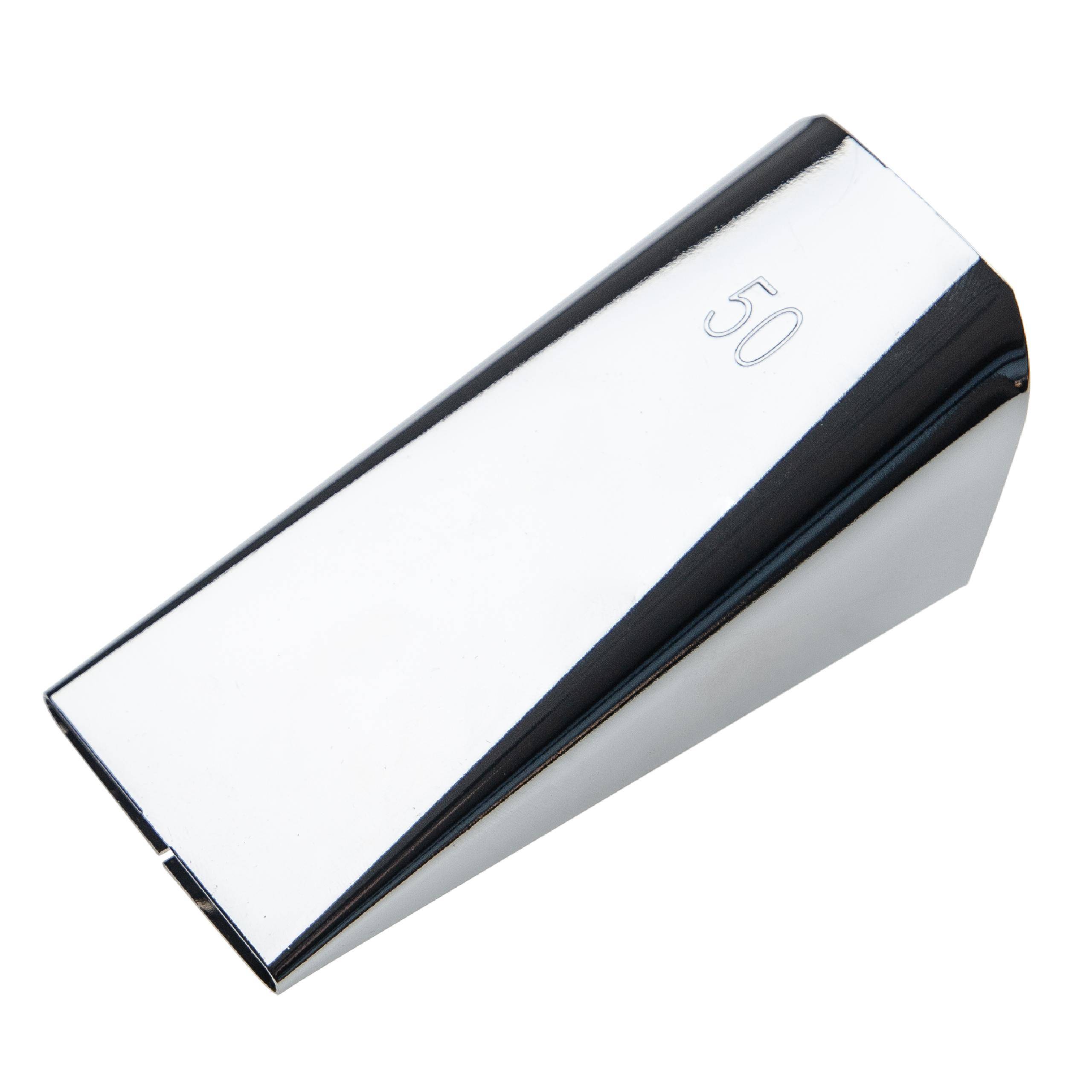 vhbw Schrägbandformer 50 mm für Nähen, Quilten - Bias Tape Maker, Edelstahl / Kunststoff, Schwarz, Silber