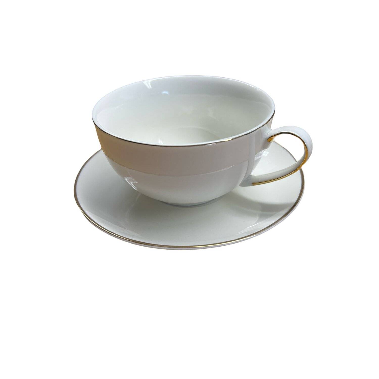 Tassenset Teekanne aus Porzellan Kaffeekanne mit Tasse und Untertasse Fincan Seti weiß