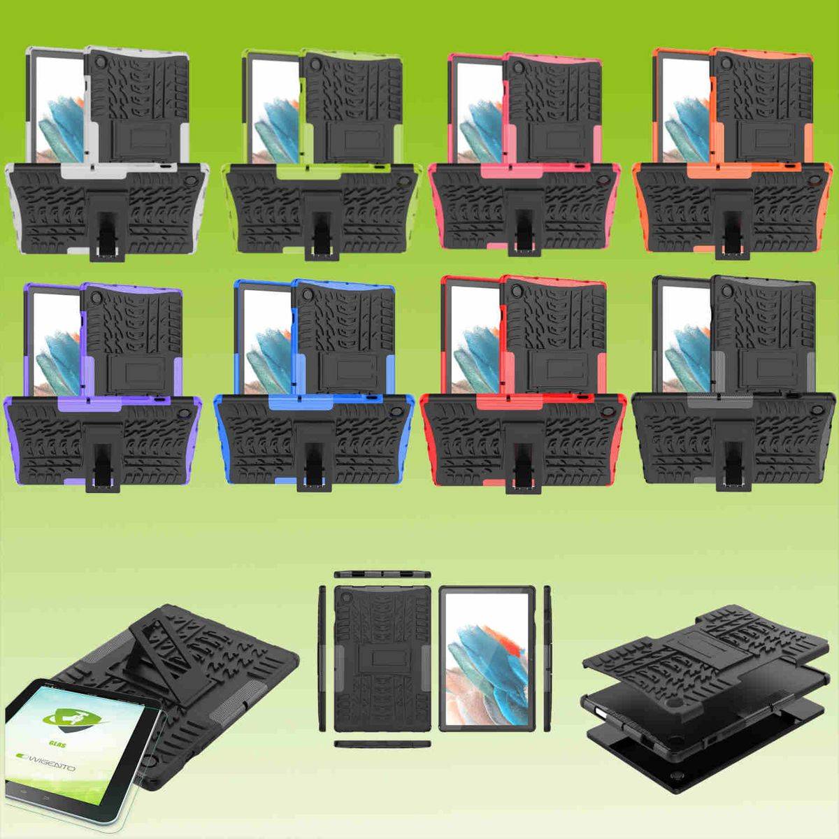 Für Tablet aufstellbare Outdoor Hybrid Tasche Etuis Cover Case Schutz Robust Neu