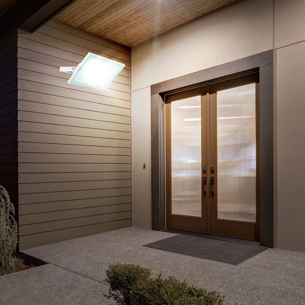 LED Außenleuchte IP65 1x LED á 45W inkl. weiß Glas Alu Druckguss 45 Watt klar