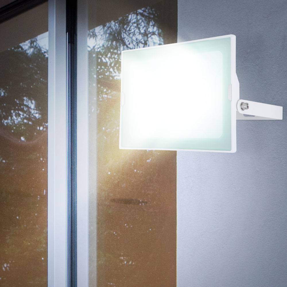 LED Außenleuchte IP65 1x LED á 45W inkl. weiß Glas Alu Druckguss 45 Watt klar