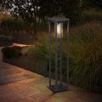 Stehleuchte Außen Standlampe Garten Aluminium Aussen Sockelleuchte Wegleuchte schwarz, matt klar, 1x E27, LxBxH 15x15x80 cm Stehleuchte Außen Standlampe Garten Aluminium Aussen Sockelleuchte Wegleuchte schwarz, matt klar, 1x E27, LxBxH 15x15x80 cm