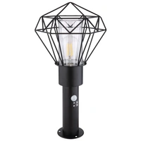 Außenbeleuchtung Standleuchte Säulenlampe Außen mit Bewegungsmelder Garten Stehlampe Aussen Bewegungsmelder, schwarz Diamant Gitter, 1x E27, LxBxH Außenbeleuchtung Standleuchte Säulenlampe Außen mit Bewegungsmelder Garten Stehlampe Aussen Bewegungsmelder, schwarz Diamant Gitter, 1x E27, LxBxH