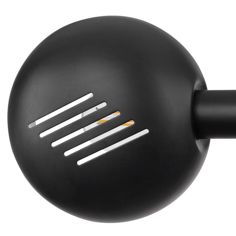 Stehleuchte Strahler Standlampe Stehlampe Wohnzimmer Modern mit Marmorsockel schwarz, Metall, 5x E14, LxBxH 130x120x200cm