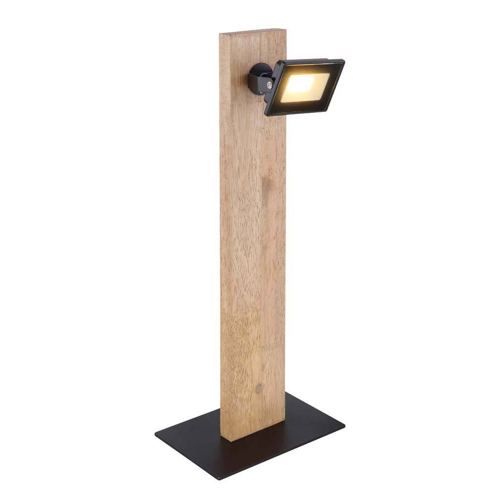 Tischleuchte Tischlampe Holz Metall Schwarz Dunkelbraun H 45 cm Esszimmer Küche
