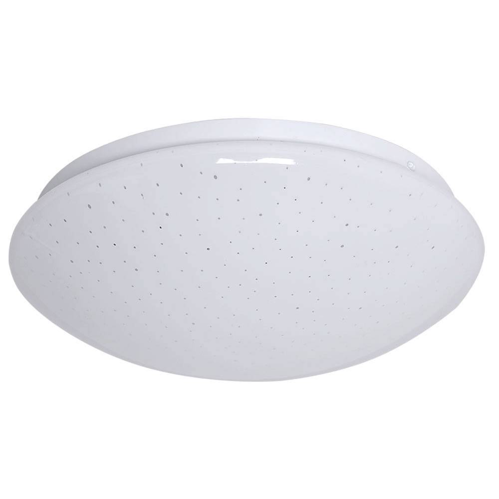 Deckenleuchte LED Schlafzimmerleuchte Sternenhimmel Deckenlampe weiß, Sterneneffekt, 18W 1260lm 3000K, DxH 29x9,5 cm