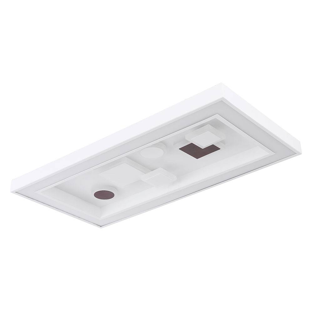 LED Deckenleuchte dimmbar Deckenlampe Fernbedienung Deckenleuchte Wohnzimmer Modern, CCT, Switch Dimmer, 1x LED 36W 1900Lm, LxBxH 60x30x7 cm