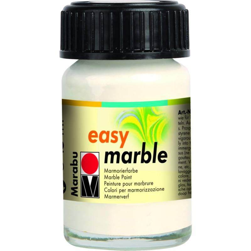 Marabu Marmorierfarbe "Easy Marble", weiß, 15 ml, im Glas