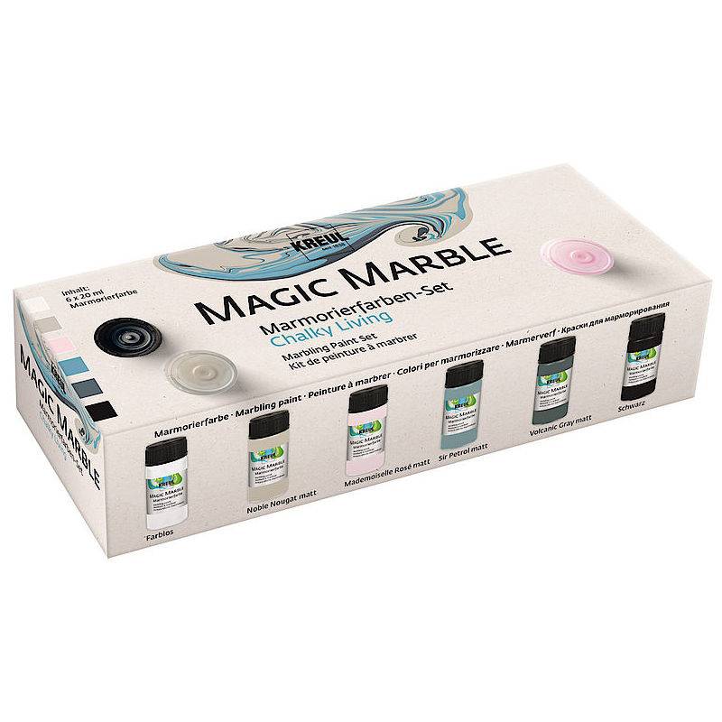 KREUL Marmorierfarbe "Magic Marble" matt, Set Chalky Living