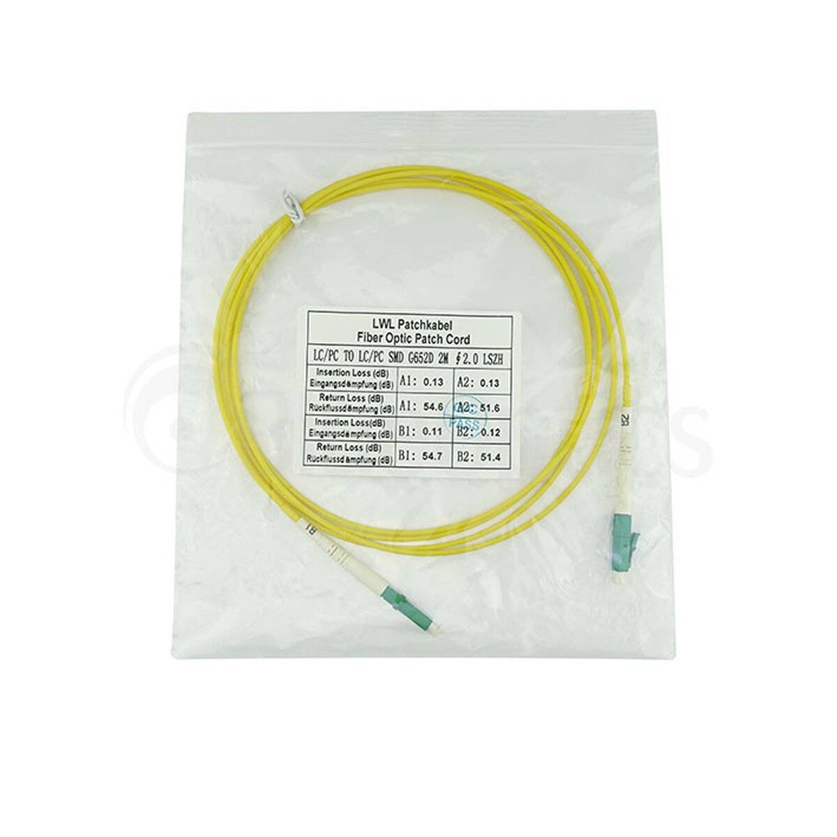 BlueOptics Simplex LWL Patchkabel LC-APC/LC-APC Singlemode 30 Meter