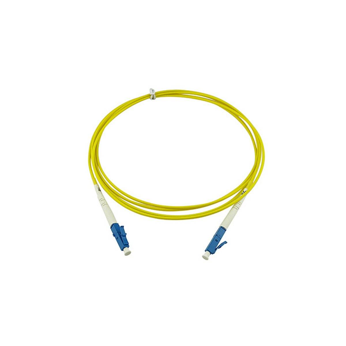 LWL Patchkabel 9/125 µm, Singlemode, OS2-Faser, Simplex, LC UPC Stecker / LC UPC Stecker, gelb, 1,0