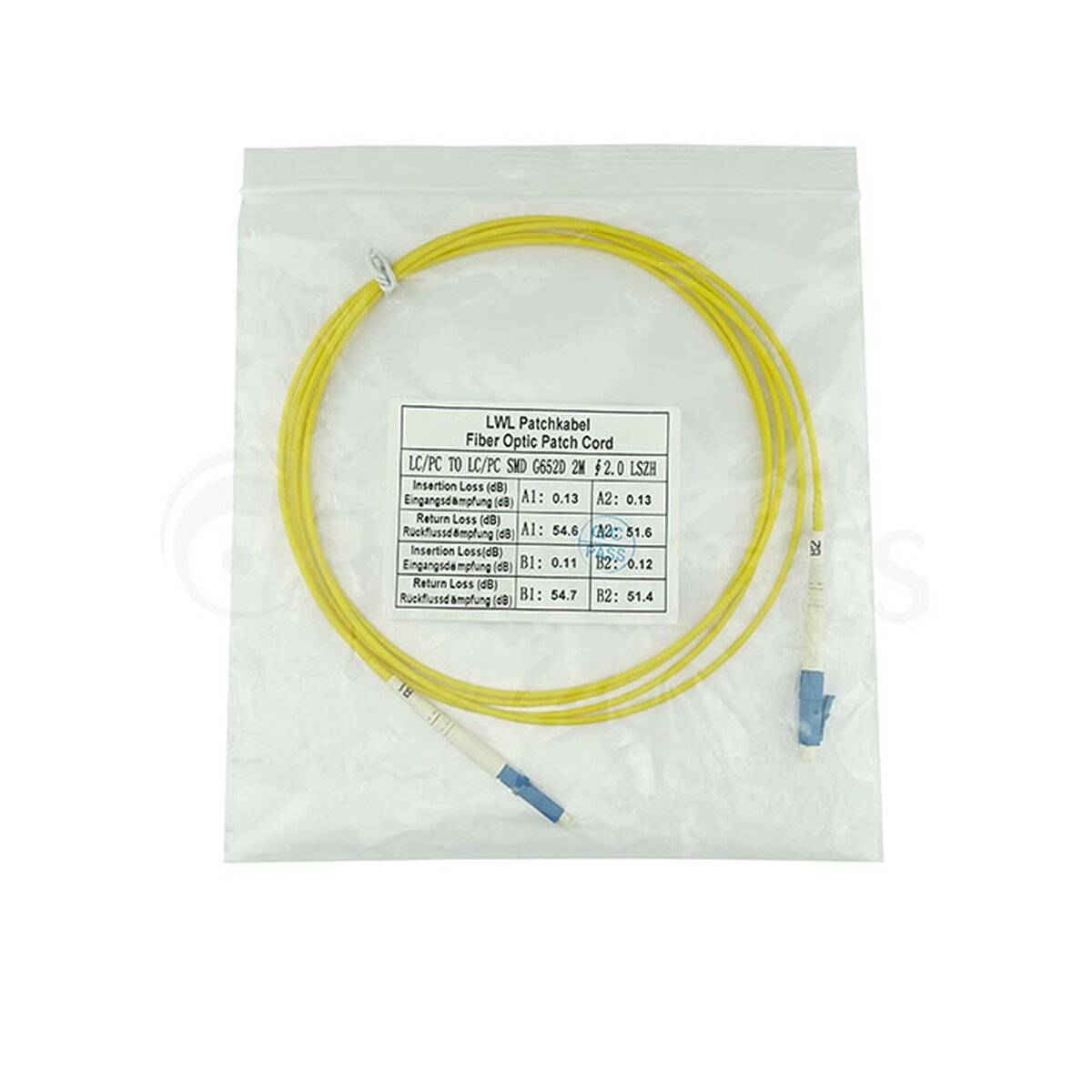 BlueOptics Simplex LWL Patchkabel LC-UPC/LC-UPC Singlemode 1 Meter