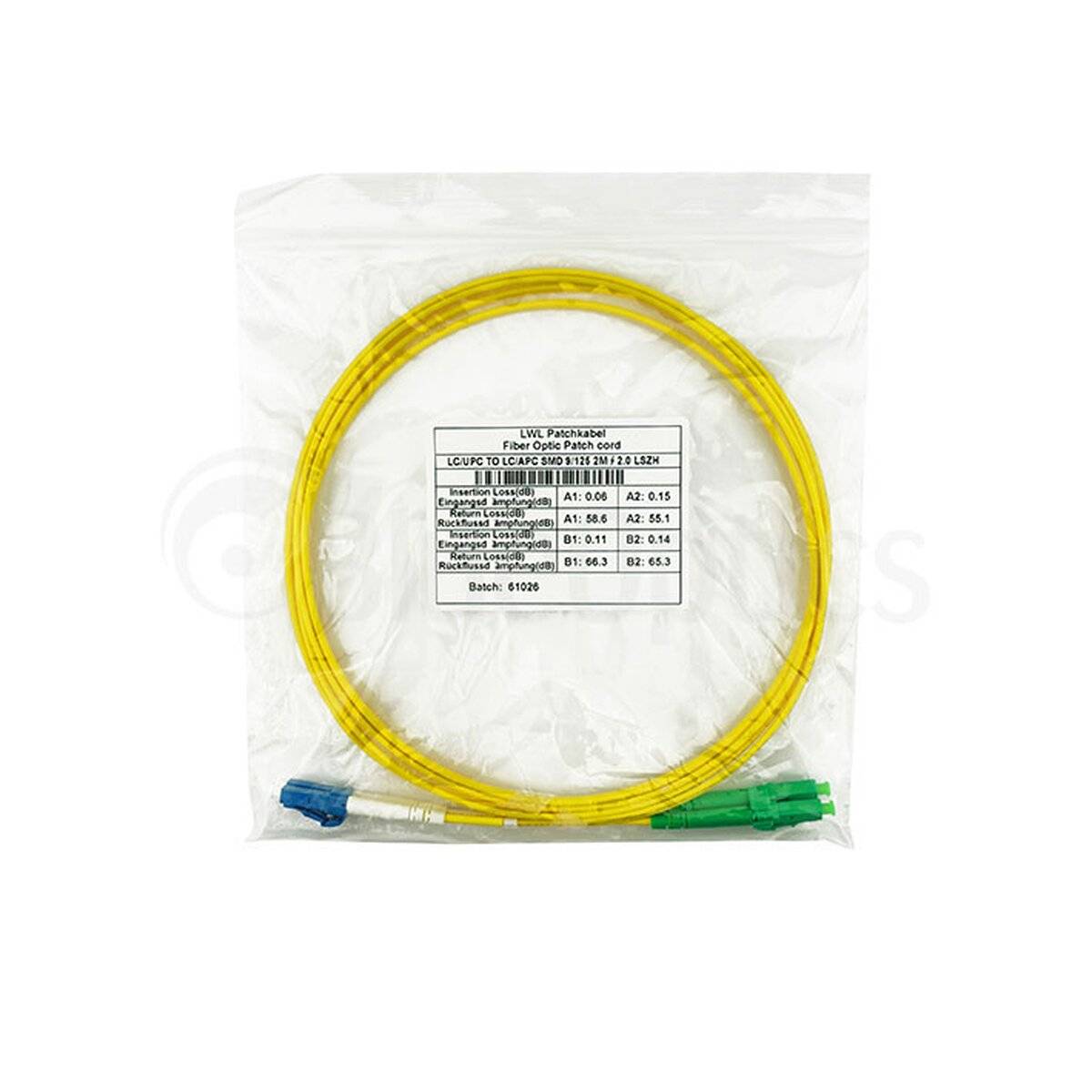 BlueOptics Duplex LWL Patchkabel LC-UPC/LC-APC Singlemode 7.5 Meter