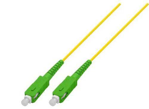 LWL Patchkabel 9/125 µm, Singlemode, OS2-Faser, Simplex, SC APC 8° Stecker / SC APC 8° Stecker, gelb