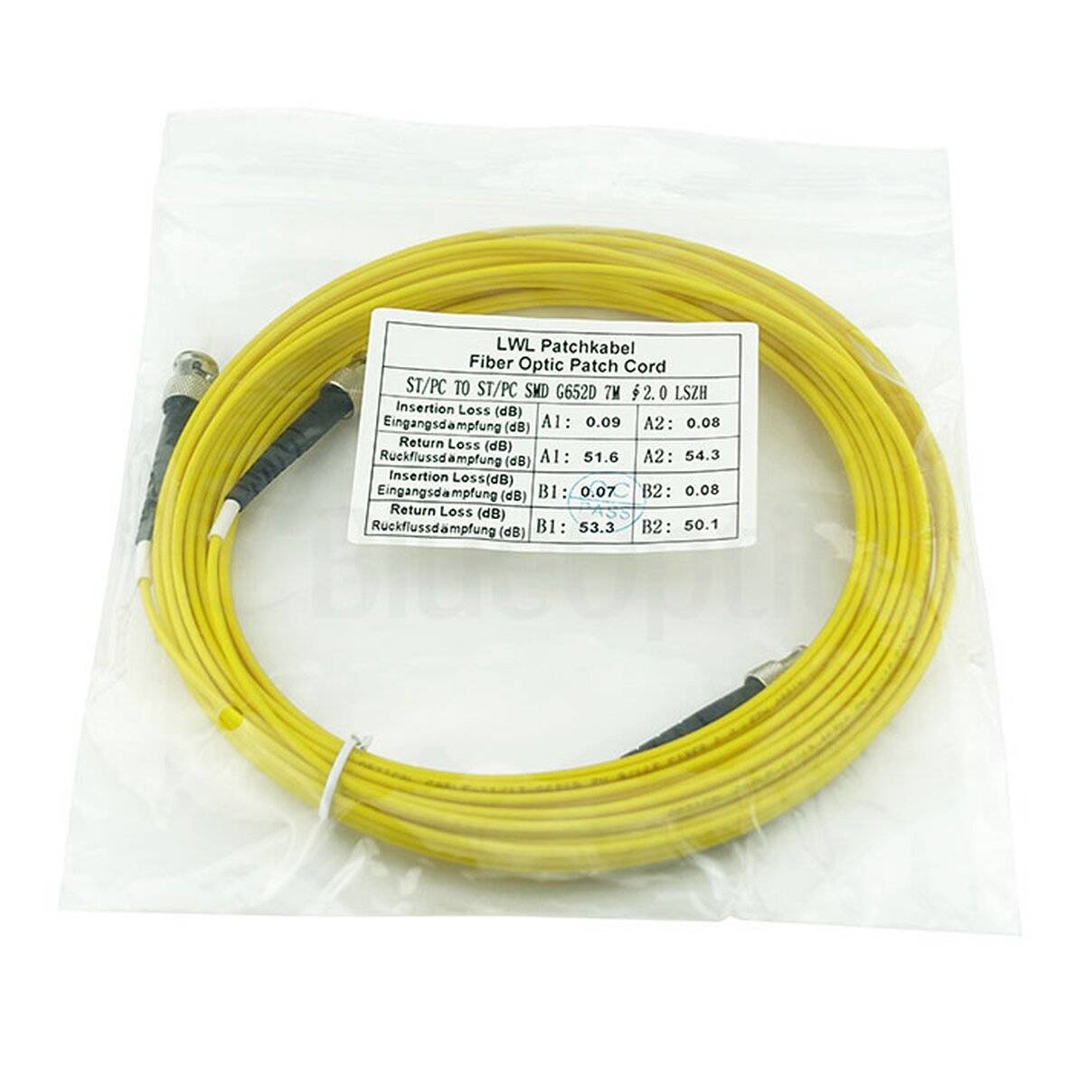 BlueOptics Duplex LWL Patchkabel ST-PC/ST-PC Singlemode 7.5 Meter