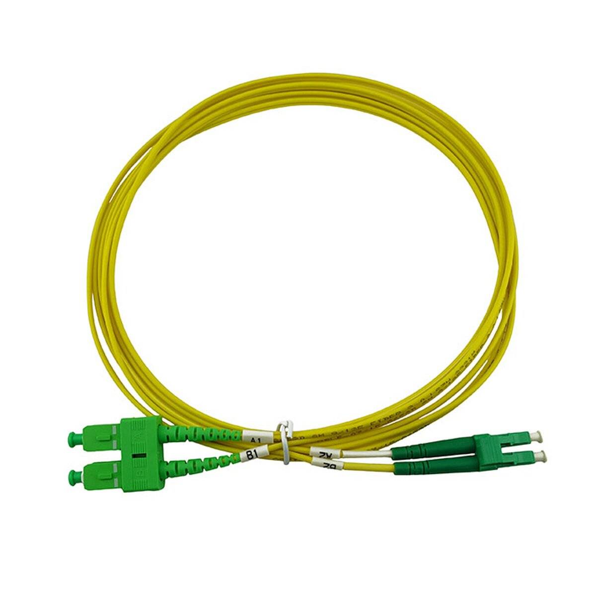 BlueOptics Duplex LWL Patchkabel LC-APC/SC-APC Singlemode 5 Meter