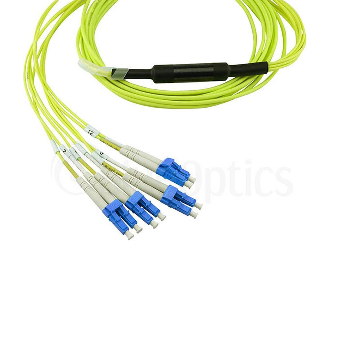 BLUEOPTICS - LWL MPO/4xLC Breakout Kabel G.657.A1 Singlemode 3 Meter