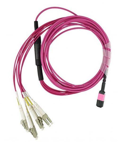 BLUEOPTICS - LWL MPO/4xLC Breakout Kabel OM4 1 Meter
