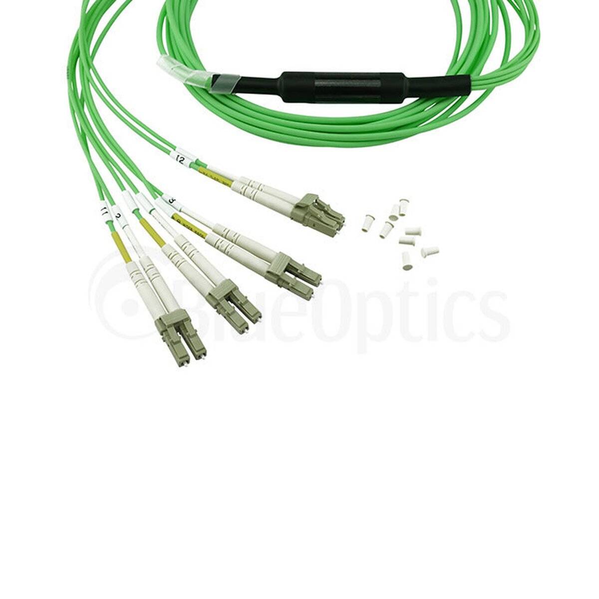 BLUEOPTICS - LWL MPO/4xLC Breakout Kabel OM5 10 Meter