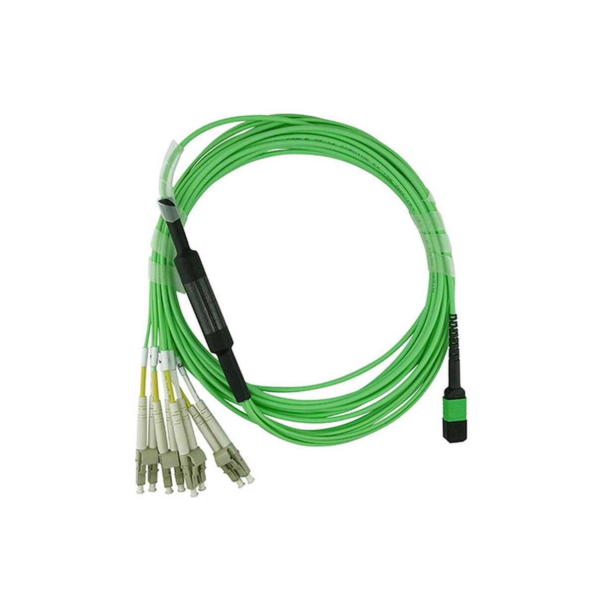 BlueOptics LWL MPO/4xLC Breakout Kabel OM5 7.5 Meter