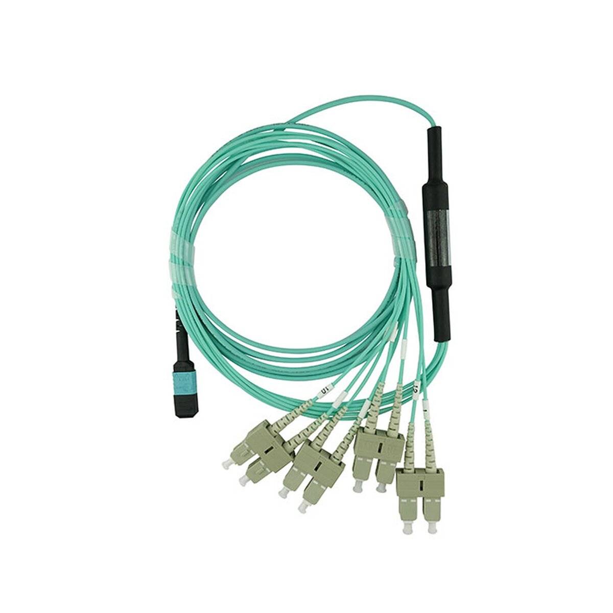 BlueOptics LWL MPO/4xSC Breakout Kabel OM3 5 Meter