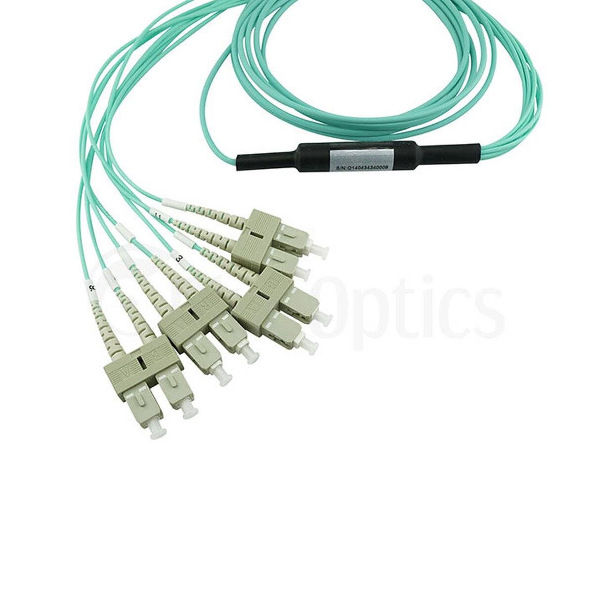 BlueOptics LWL MPO/4xSC Breakout Kabel OM3 5 Meter
