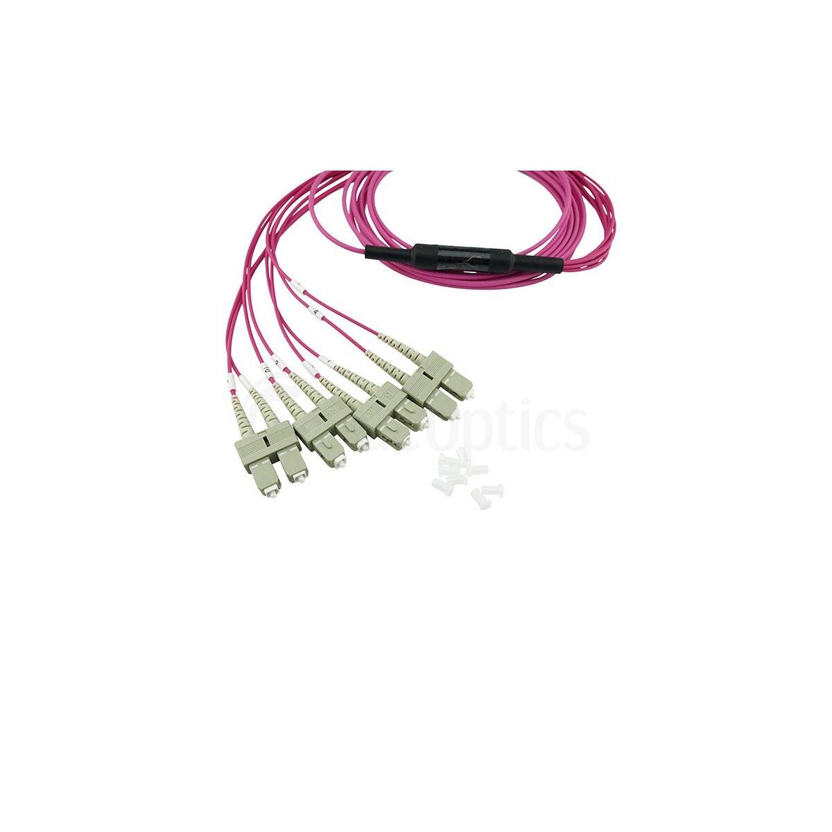 BLUEOPTICS - LWL MTP/4xSC Breakout Kabel OM4 1 Meter