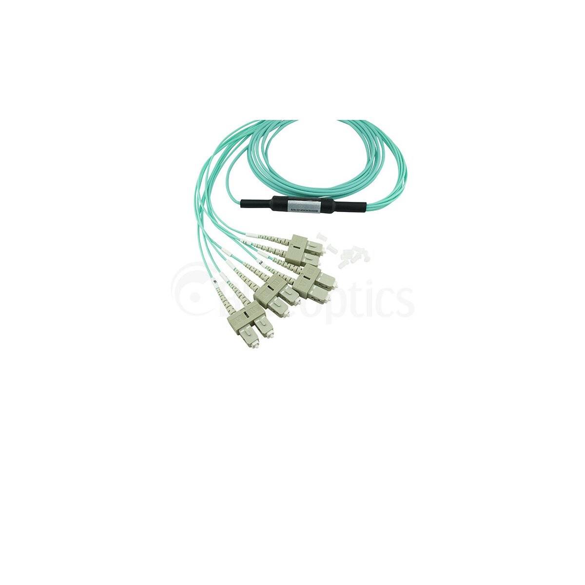 BlueOptics LWL MPO/4xSC Breakout Kabel OM3 5 Meter