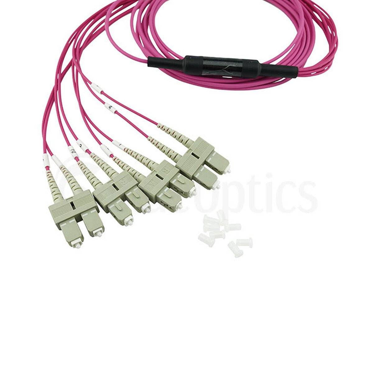 BLUEOPTICS - LWL MTP/4xSC Breakout Kabel OM4 2 Meter