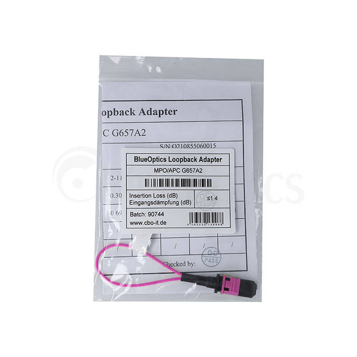 BlueOptics Loopback Adapter MPO/MTP Multimode OM4