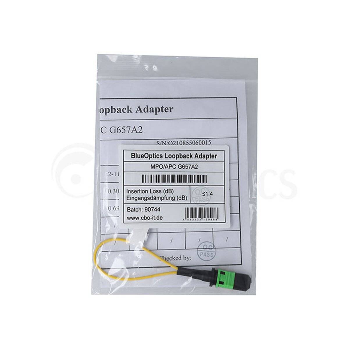 BlueOptics Loopback Adapter MPO/MTP Singlemode SM