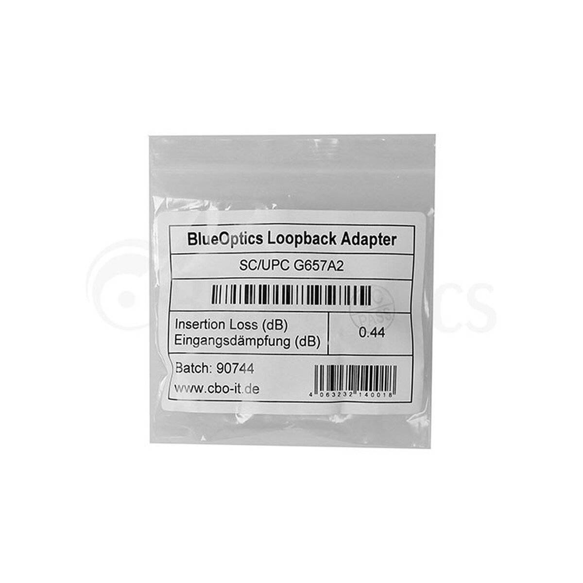 BlueOptics Loopback Adapter SC Duplex Singlemode SM