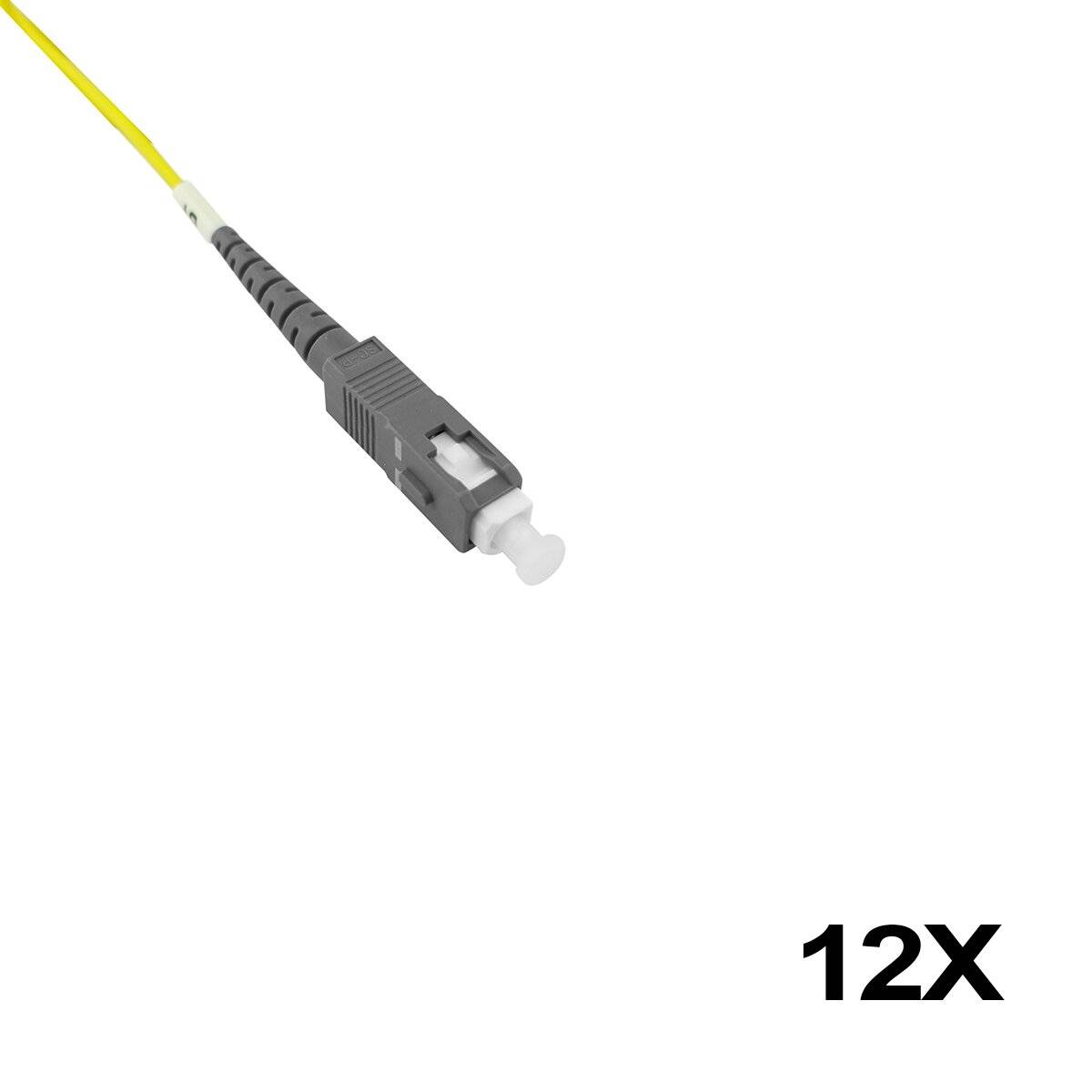 BlueOptics LWL Faserpigtail, mehrfarbig, 12x, 1 Meter, SC/UPC, OM4 Multimode