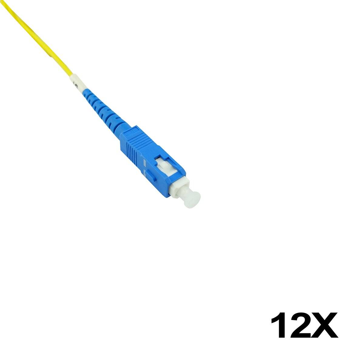 BlueOptics LWL Faserpigtail, mehrfarbig, 12x, 1 Meter, SC/APC, G.657.A1 Singlemode